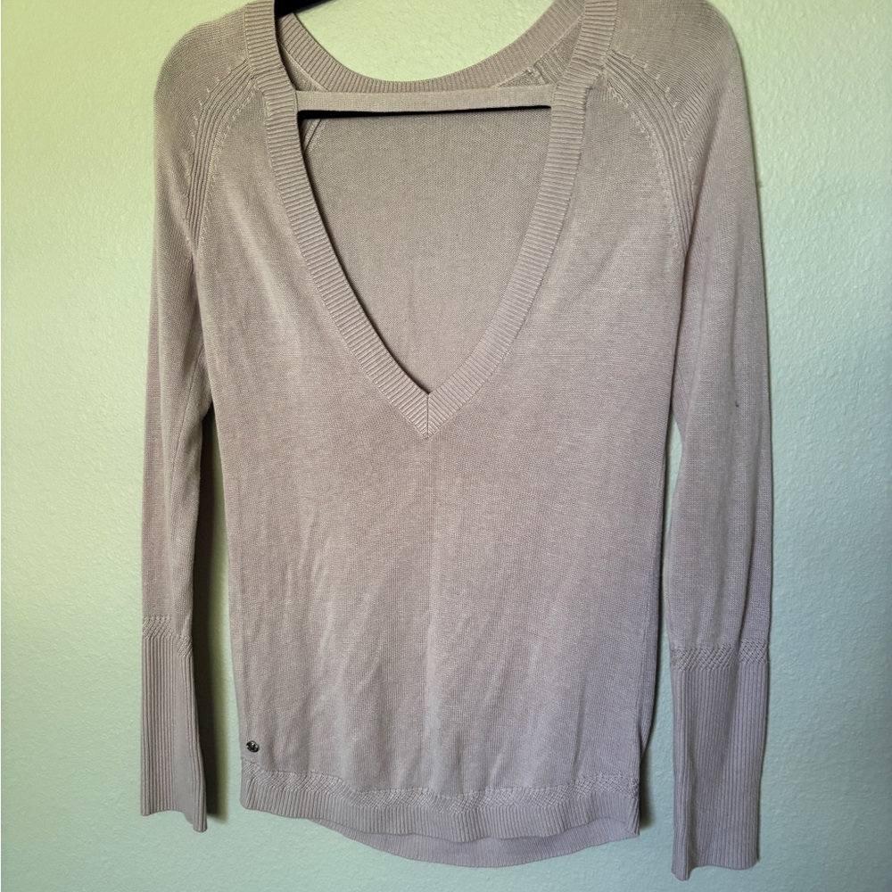 lululemon athletica V-Neck Sweater - Light Taupe